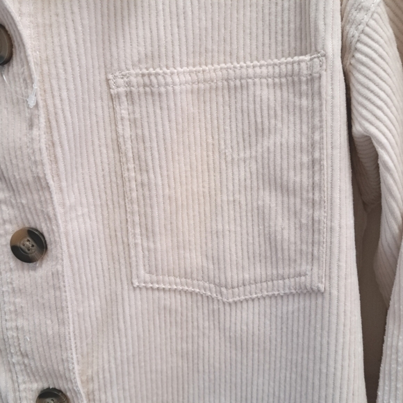 Matty M Corduroy Shirt Jacket Women's Small Cream Button Up Jacket NWT - Picture 7 of 16